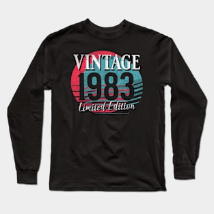 Retro Sunset Vintage 1983 Long Sleeve T-Shirt